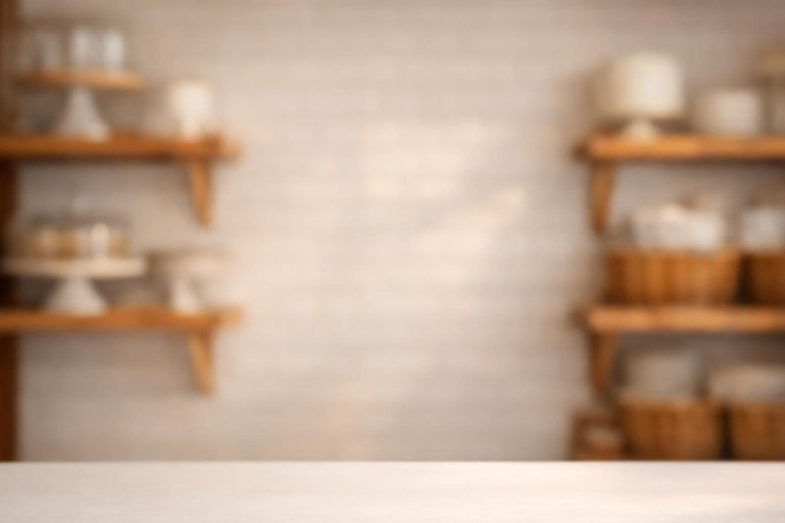 Bakery shelf scene