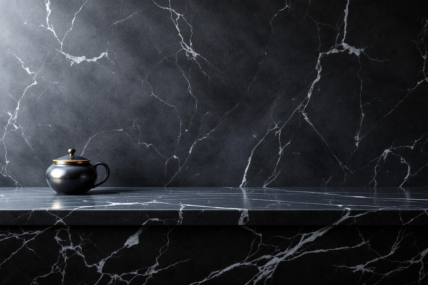 Dark marble scene