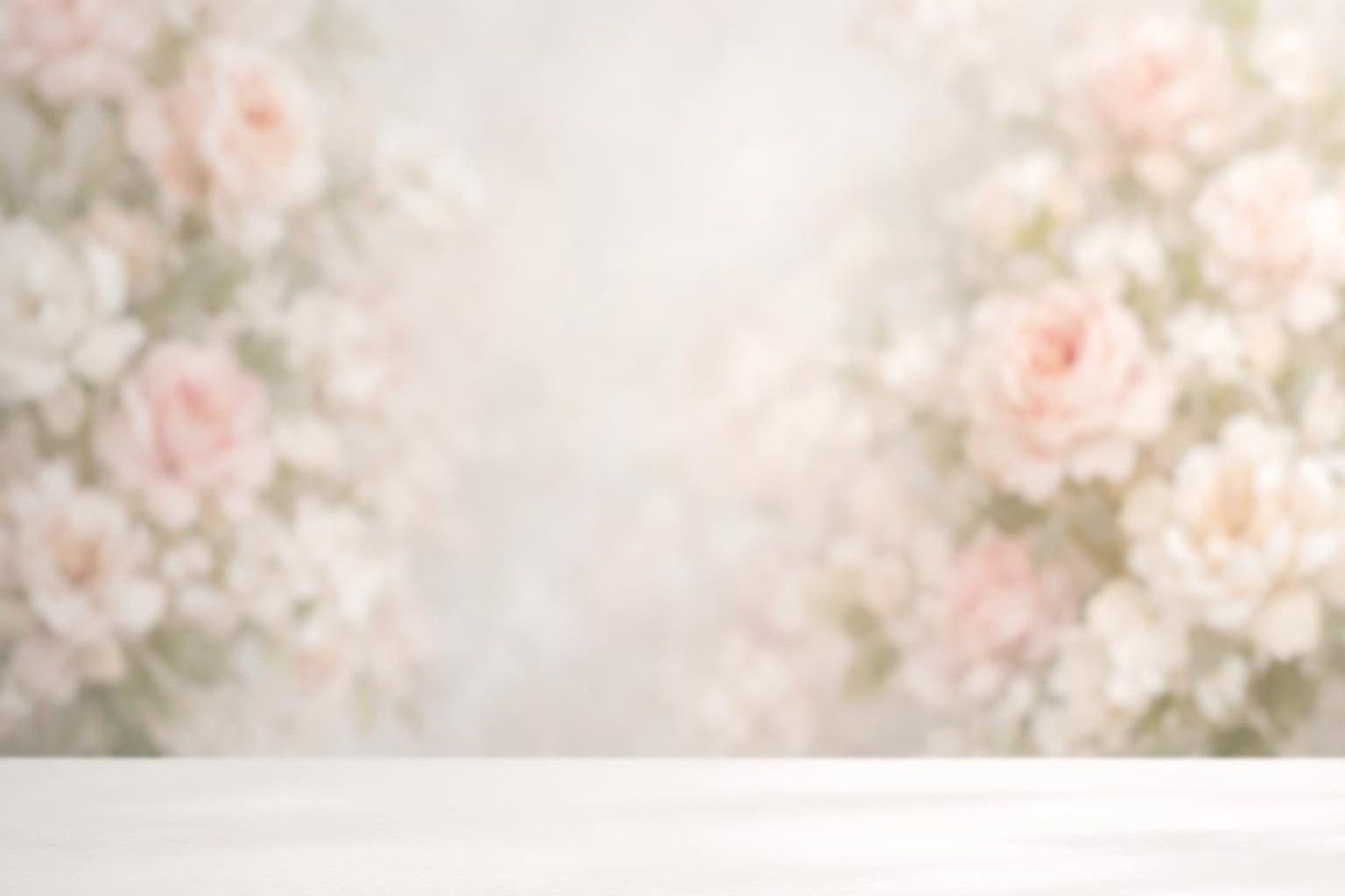 Floral wall scene
